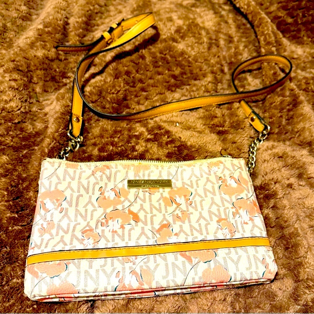 Stylish Beige and Pink Crossbody Bag